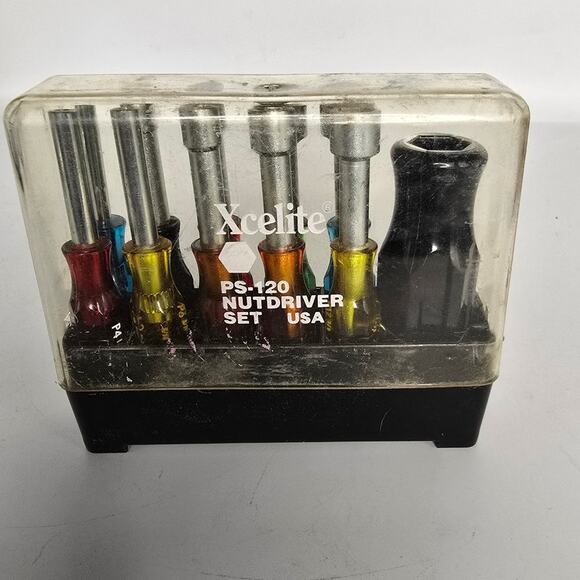 Xcelite PS-120 Nut Driver 11 Piece Set Torque Amplifier TA-2 Made USA Nice Shape - Picture 2 of 5